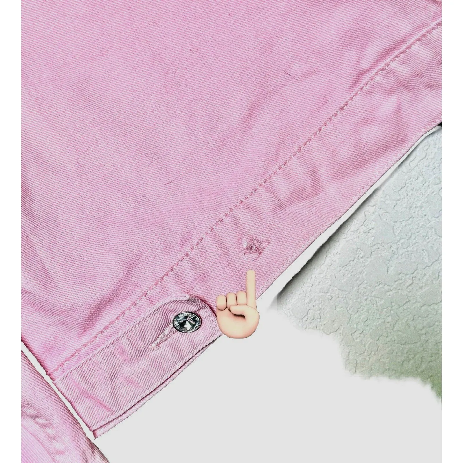 Vintage Christine Alexander Denim Jacket Pink Rhinestones Swarovski Crystals M Size M - Image 8