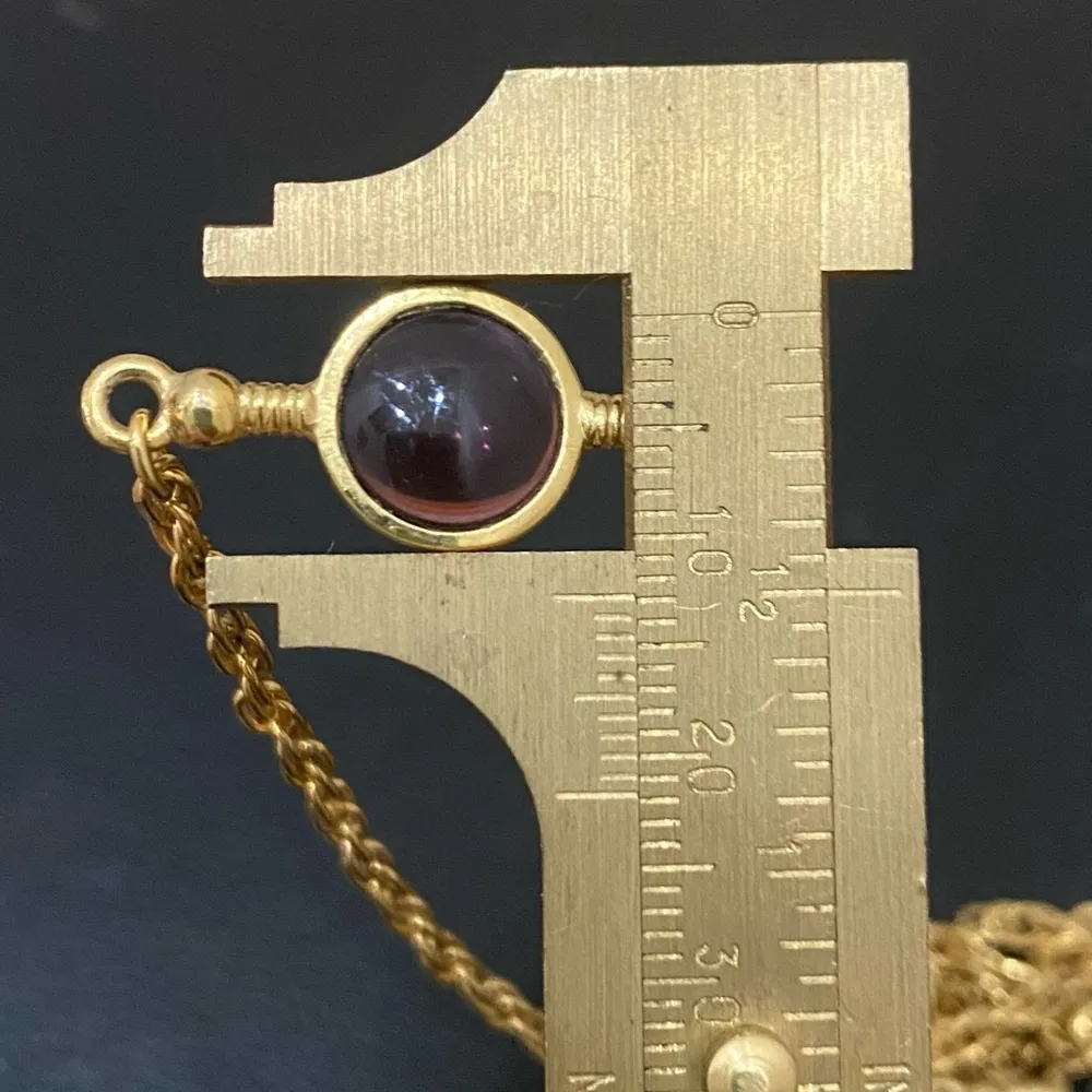 Vintage Unsigned 10mm Glass Amethyst Bead Gold-tone 52” Long Necklace 29.5g - Image 8