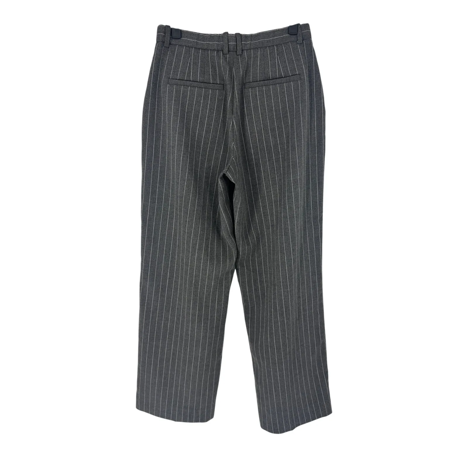 Abercrombie & Fitch co-ord high rise ultra wide leg trouser in grey pinstripe - Image 5