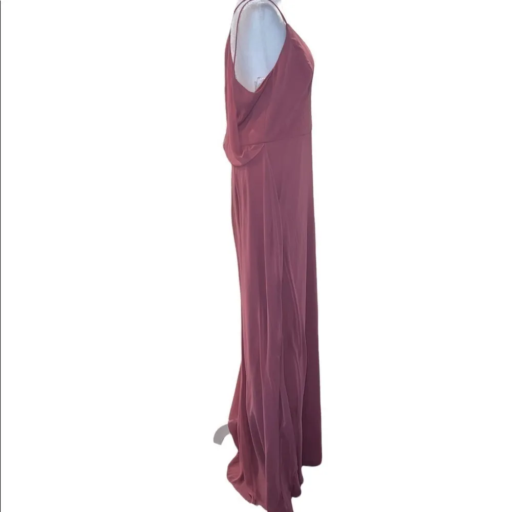 After Six Style 1527 Draped Blouson Back Chiffon Maxi Dress Size 12 NWT - Image 4