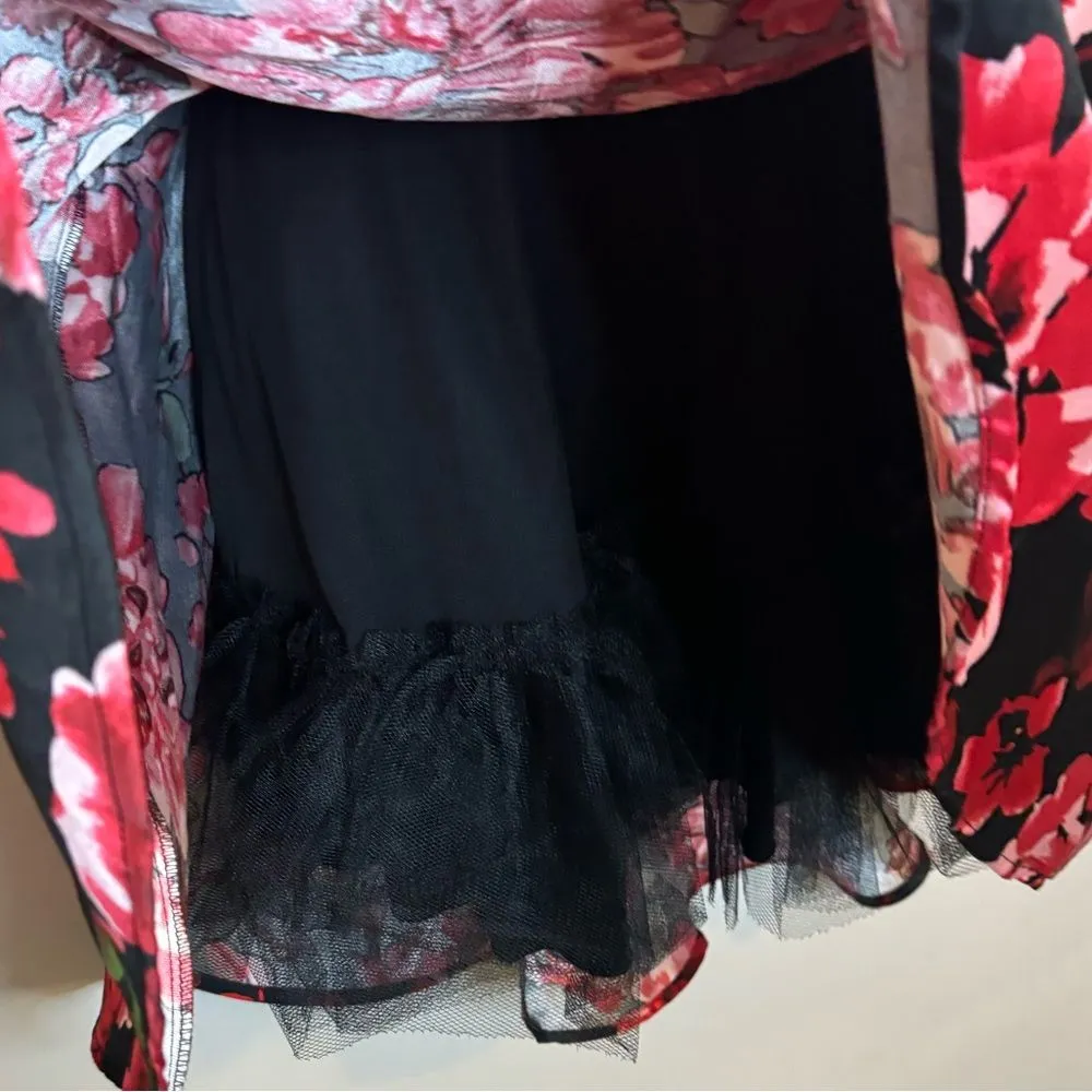 B. Smart Juniors Floral Rose Print Fit & Flare Mini Dress Size 1 - Image 6