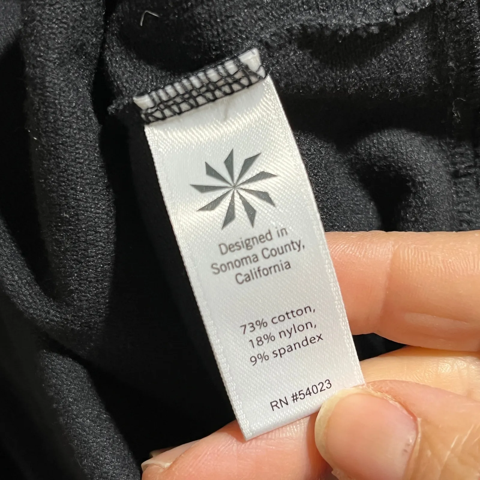 Athleta Women’s Sentry Tie Split Neck Long Sleeve Sweatshirt Black Size Small - Image 4