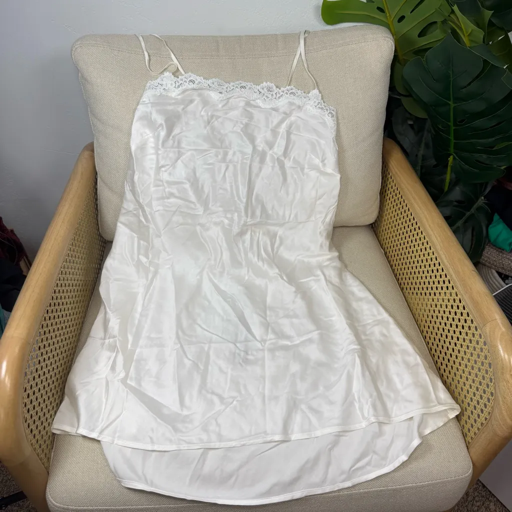 NWT Skims Silk Slip Dress White Size XL - Image 6