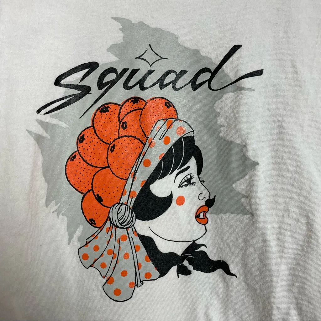 Graphic Tee Woman Oranges Squad Retro DIY Crop Short Sleeve Produce T - Image 5