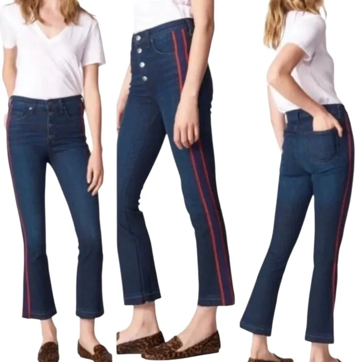 Veronica Beard CAROLYN BABY BOOT JEAN | SIDE STRIPE size 27 NWT - Image 7