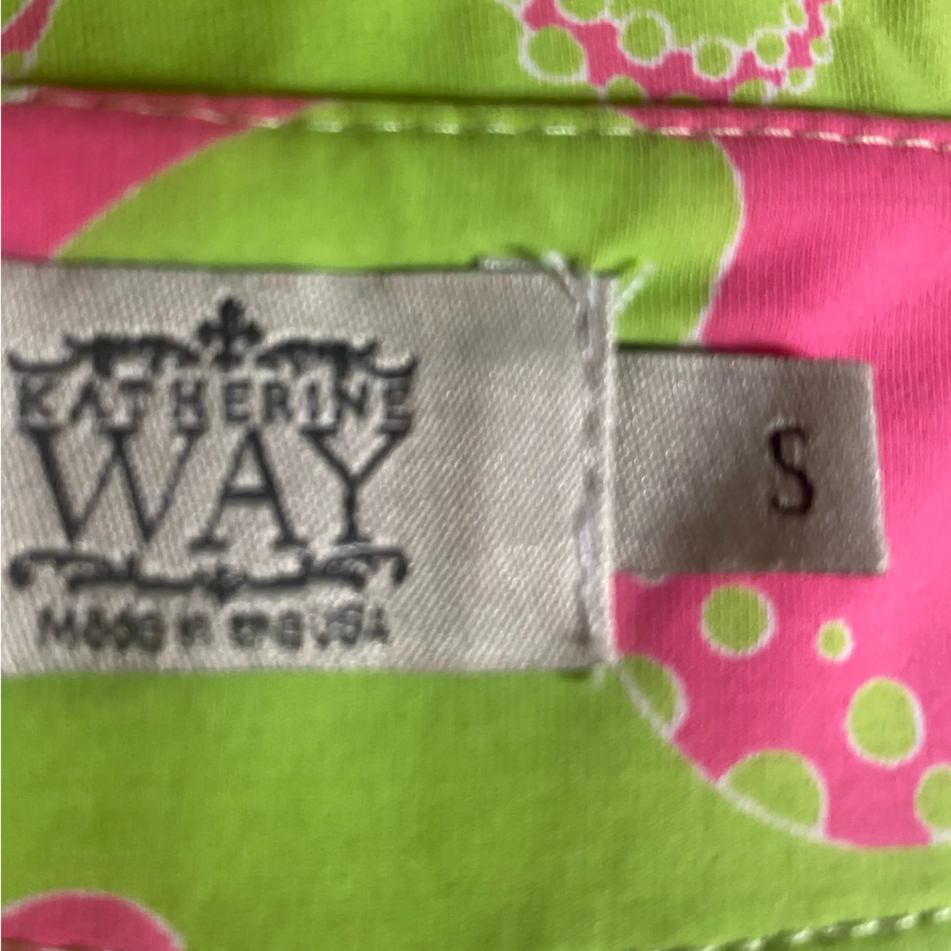 KATHERINE WAY
3/ Sleeve Dress Size Green and Pink Octopus Print Dress S - Image 6