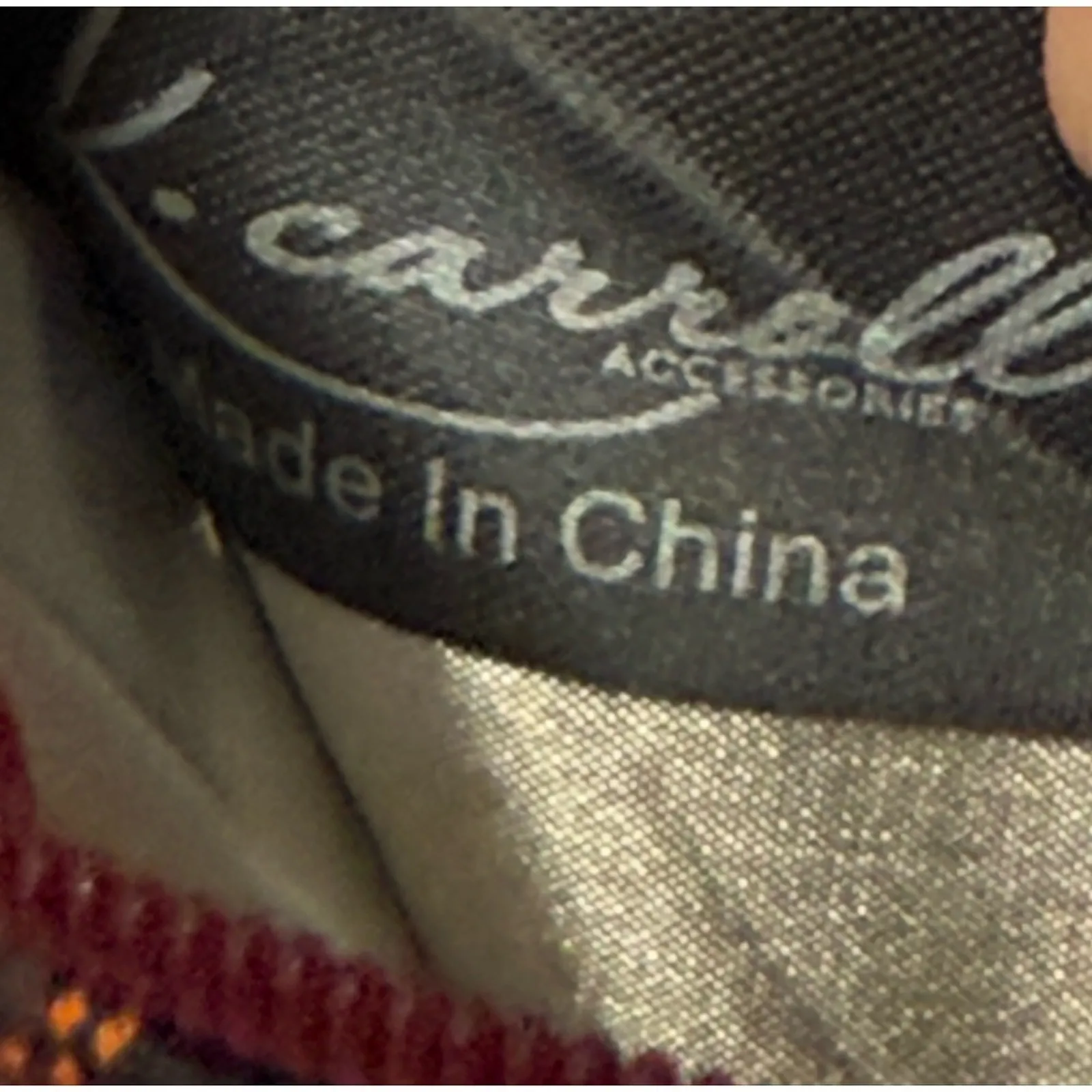 Plaid Wallet with Card Slots & Zip Pouch Red - Image 4