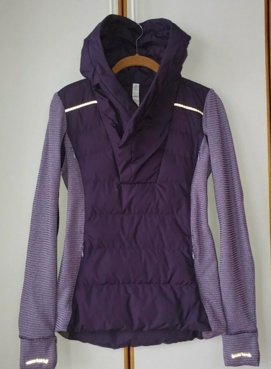 Puffer Jacket In Plum Size 4 - Image 6