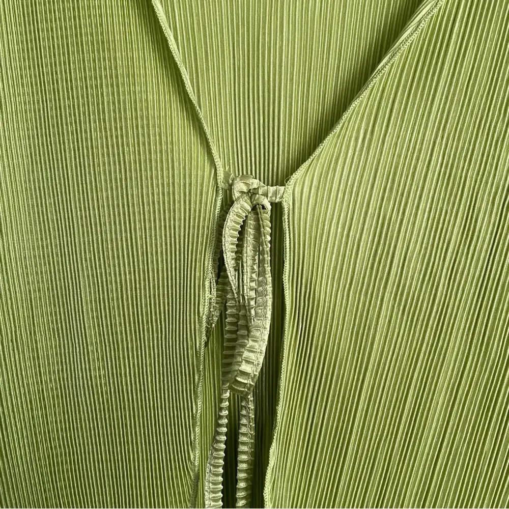 Zaful Tie Front Flounce Sleeve Crop Blouse Womens Size Small - Image 9