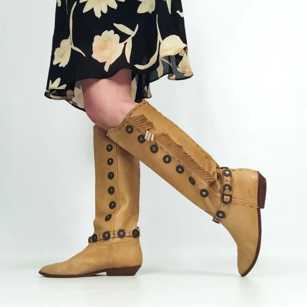 Vintage Western Fringe Medallion Knee - Image 2