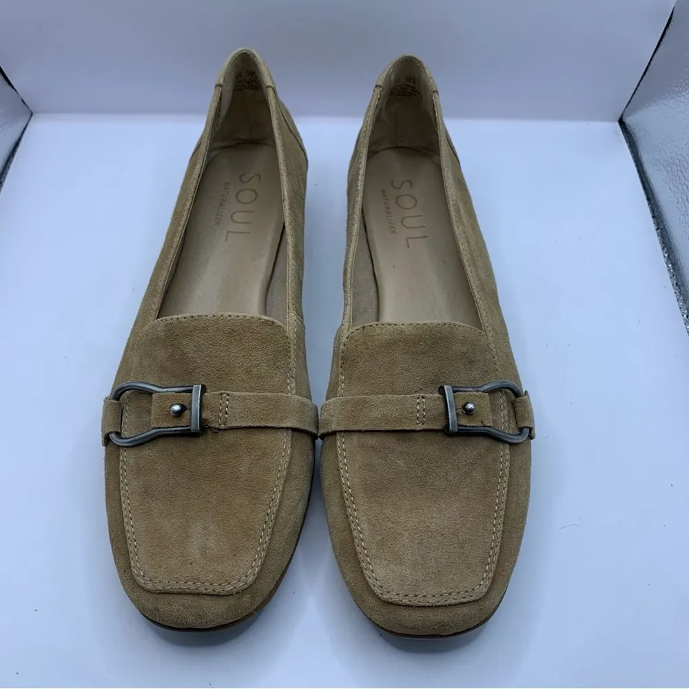 SOUL Naturalizer Women's Lindsay Slip on/Loafer/Moc flats suede size 9.5 Wide - Image 2