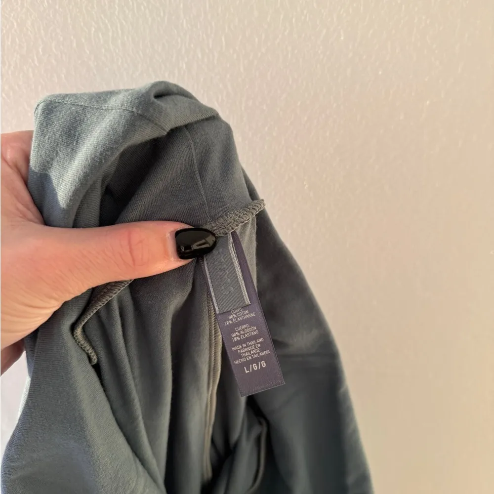 SKIMS Kyanite Cotton Foldover Flare Pants L - Image 3