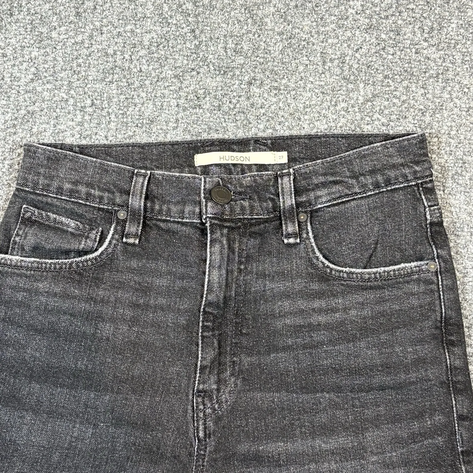 Hudson Women's Harlow Ultra High Rise Dark Raven Black Ankle Jeans Size 27 - Image 2