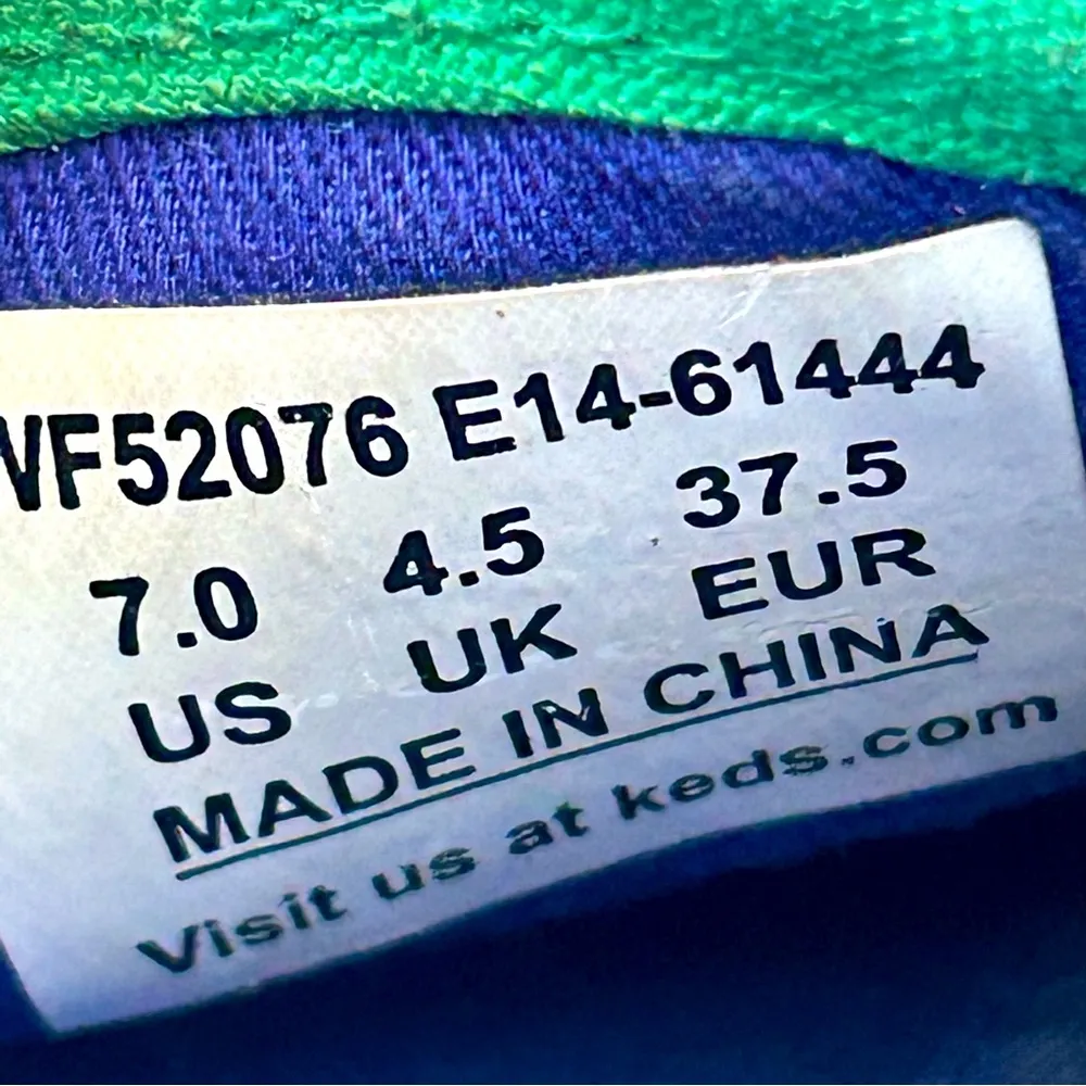 Kate Spade KEDS Sneakers Teal Blue Stripe Size 7 Women - Image 10