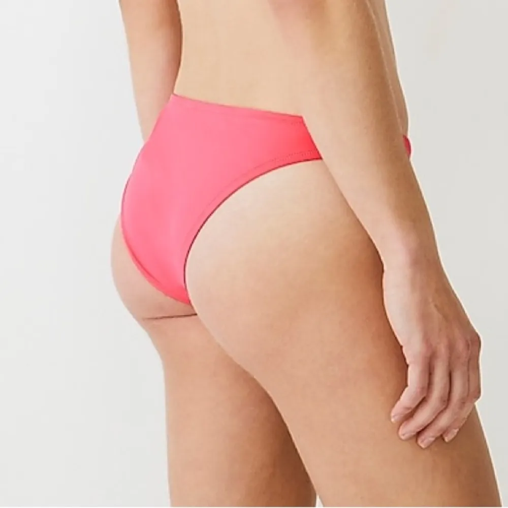 NWT J Crew Heritage 1989 High Leg Bikini Bottom Pink Size S Classic BP209 Beach - Image 6