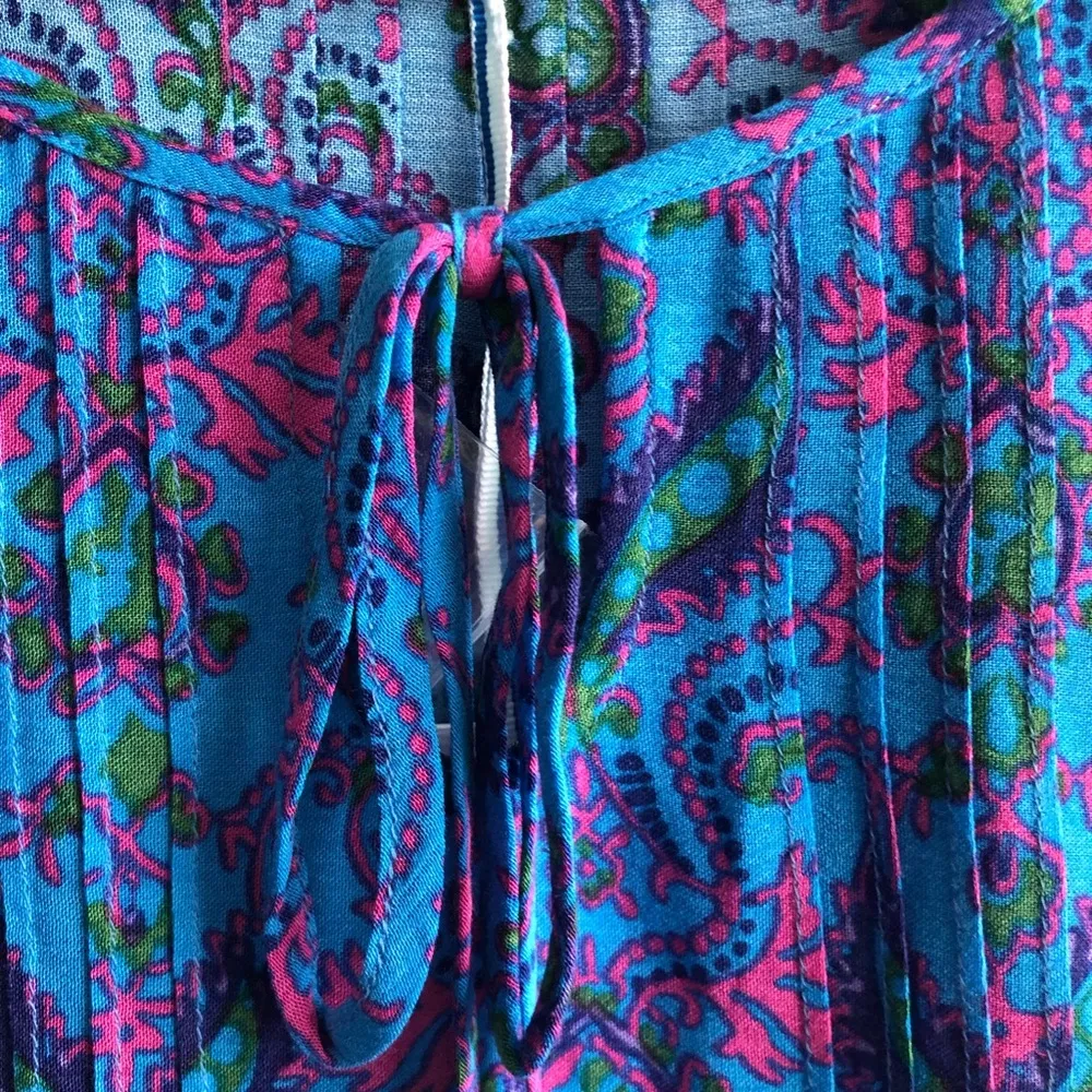 Southern Tide Dress Stella in Brilliant Blue Abstract Long Sleeve Dress XS NWT - Image 8