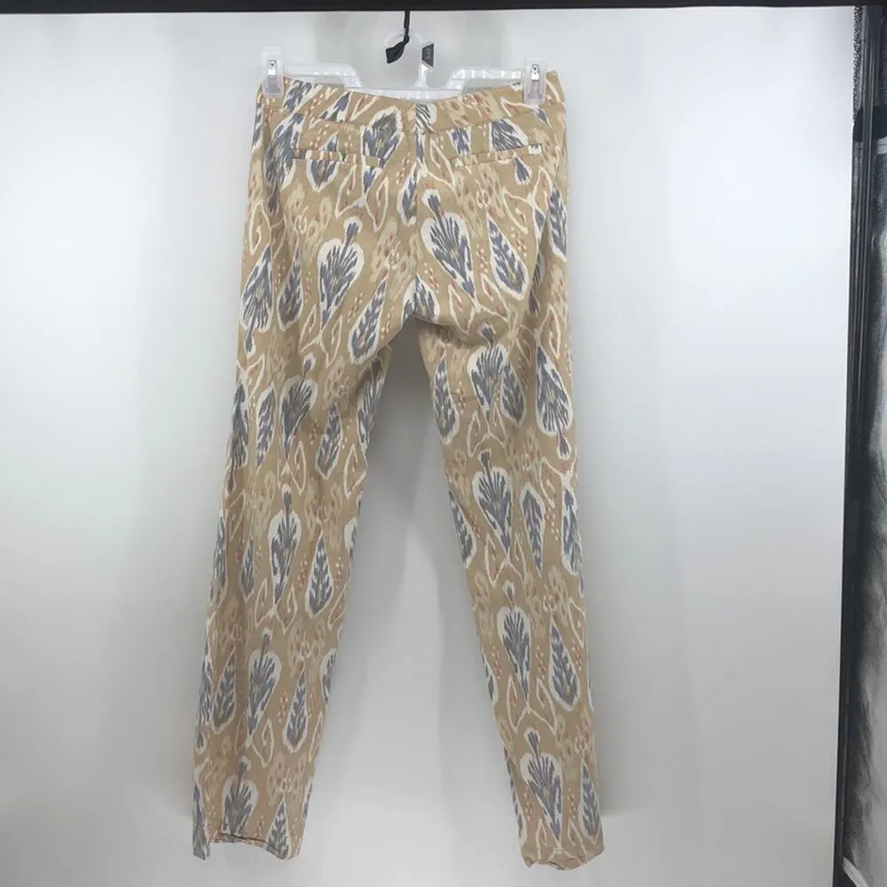 Carole Little pants bohemian linen blend summer vacation low rise wide leg sz 2 - Image 5