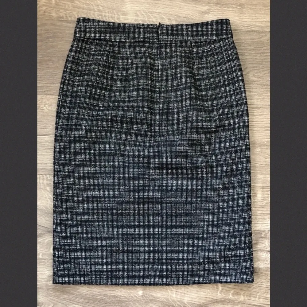 Trina Turk Black & White Tweed Career Pencil Skirt L NWT - Image 3