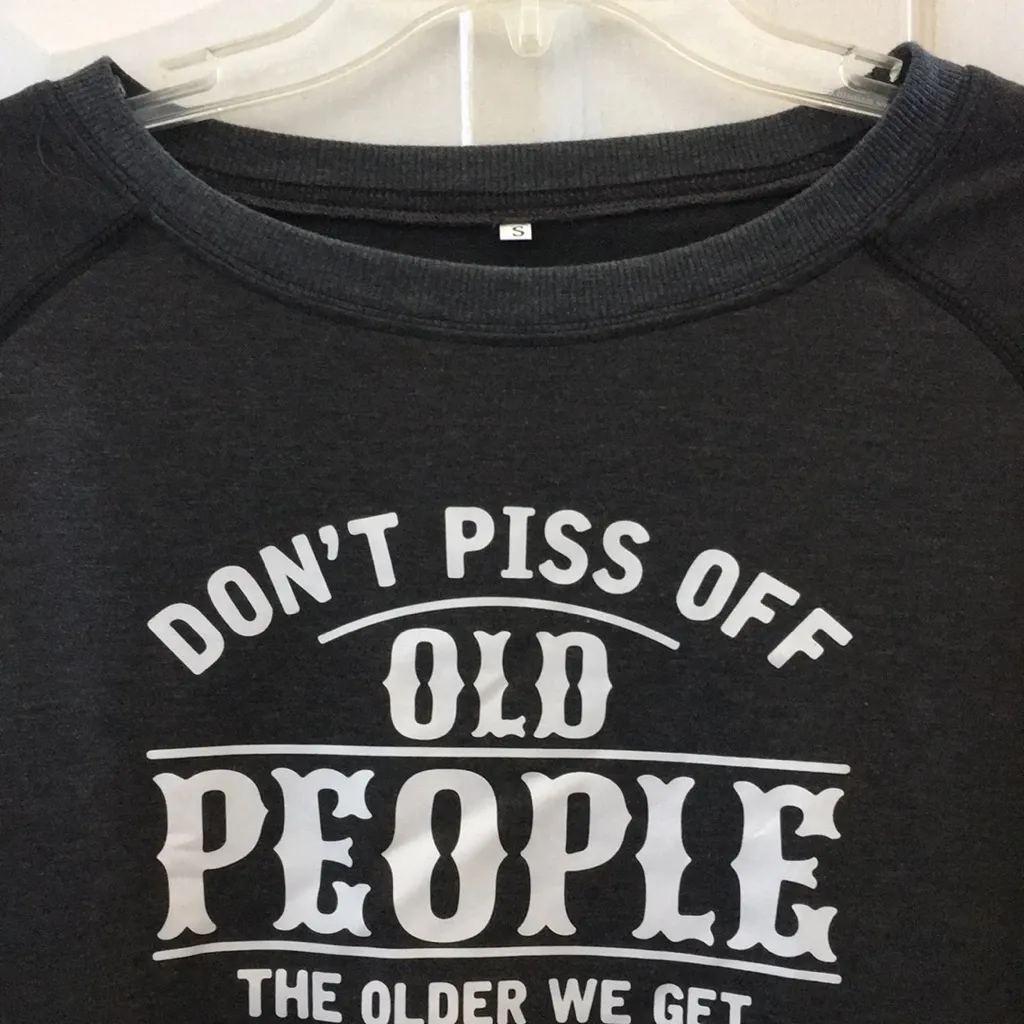 FINAL MARKDOWN Old people long sleeved tee small - Image 2