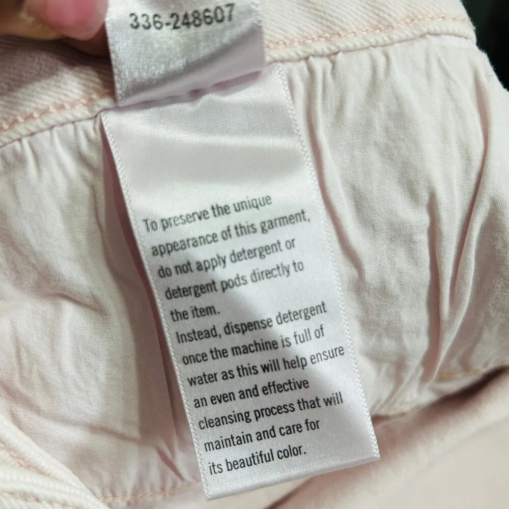 NEW Paige Hoxton Slim Crop Jean Vintage Pink Distressed Size 34 5 Pocket $235 - Image 13