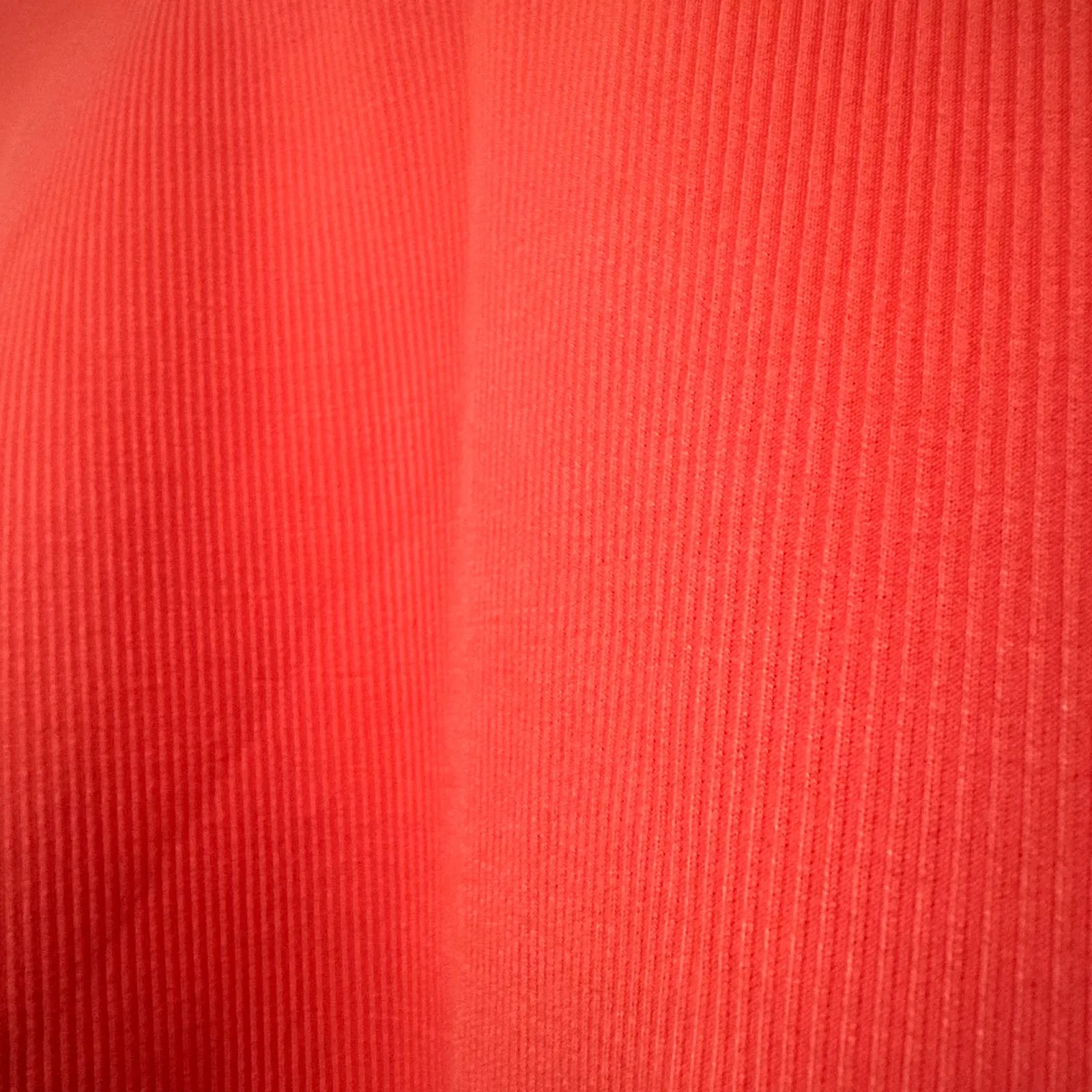 DANSKIN | Coral Orange Ribbed Cropped Athletic Workout Pullover Sweatshirt, XL - Image 4