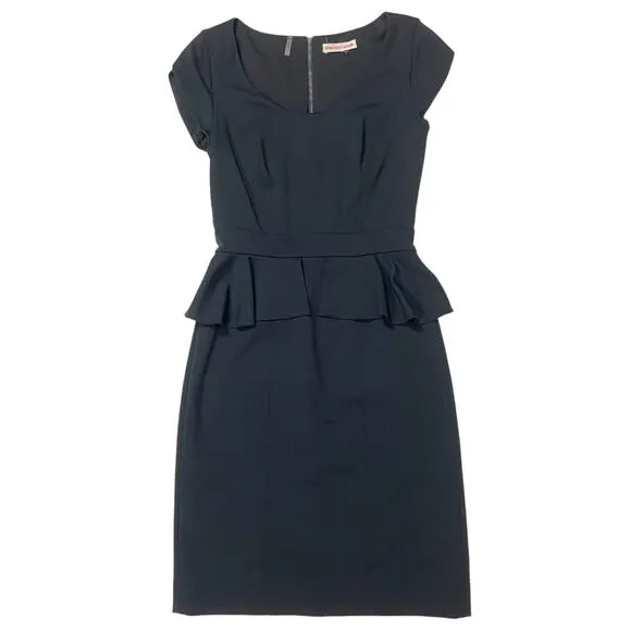 Rebecca Taylor Peplum Sheath Dress - Black - 4 - Image 2