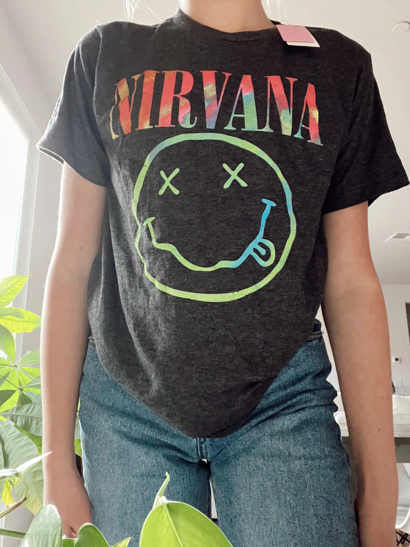 Nirvana Women's  Neon Smile Short Sleeve Boyfriend Graphic T-Shirt - Image 2