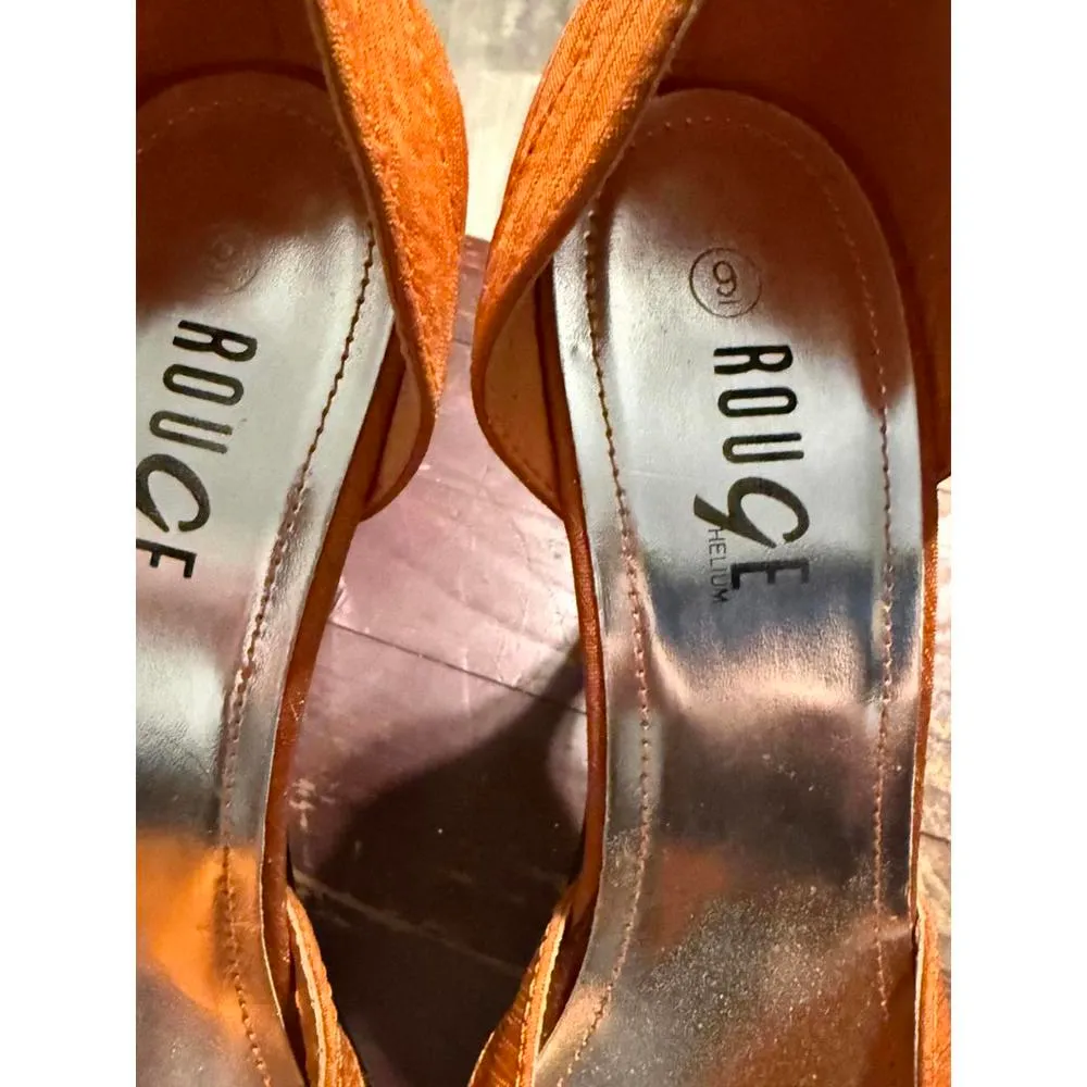 Women’s size 9 Stylish Orange Peep - Image 6
