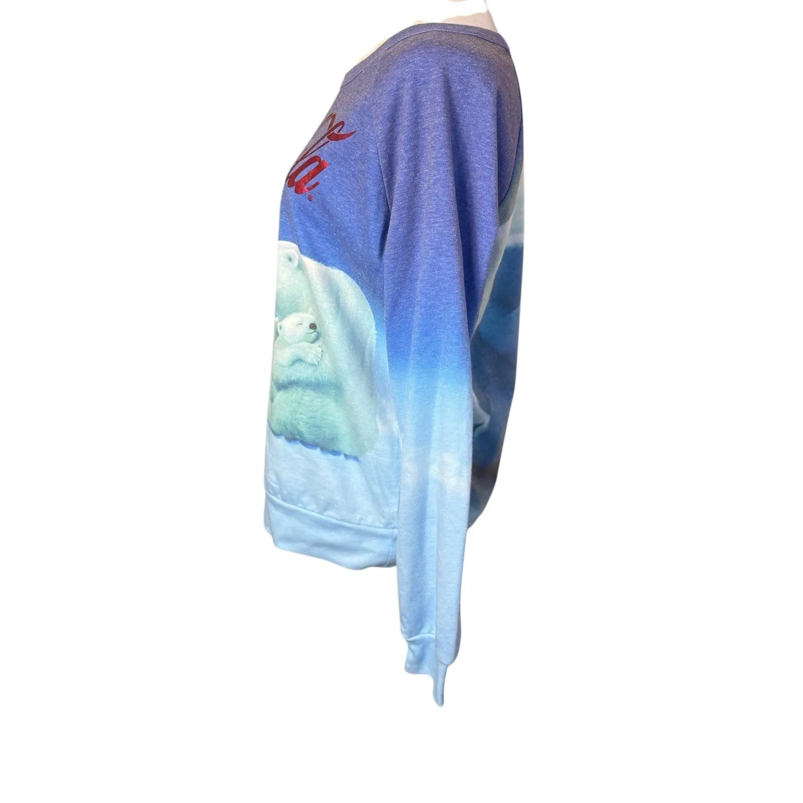 Coca Cola AOP All Over Print Long Sleeve Tee Juniors Large Polar Bear Classic - Image 3