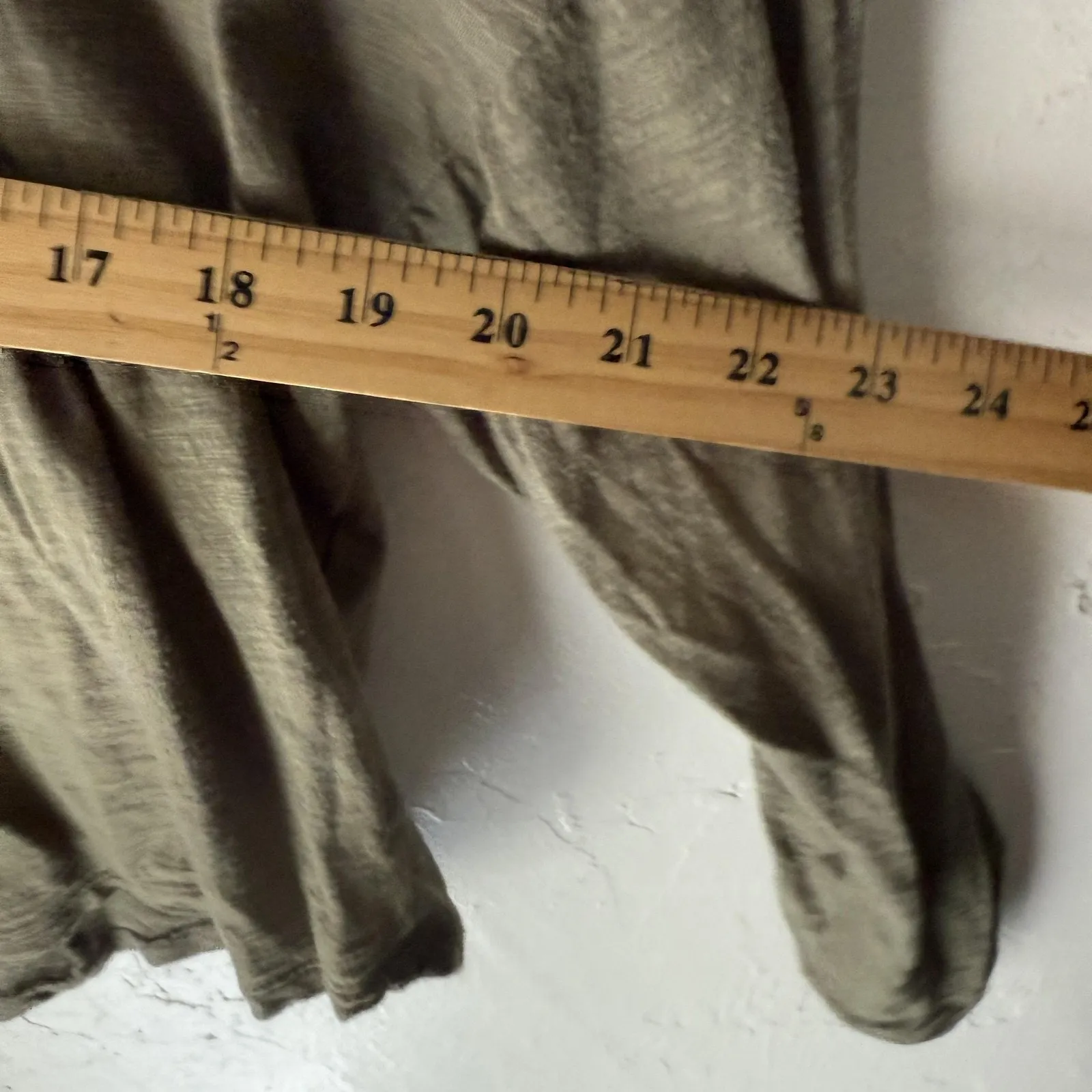 Lucky Brand Shirt Womens Small Olive Green Button Front Long Sleeve Textured Top - Image 7