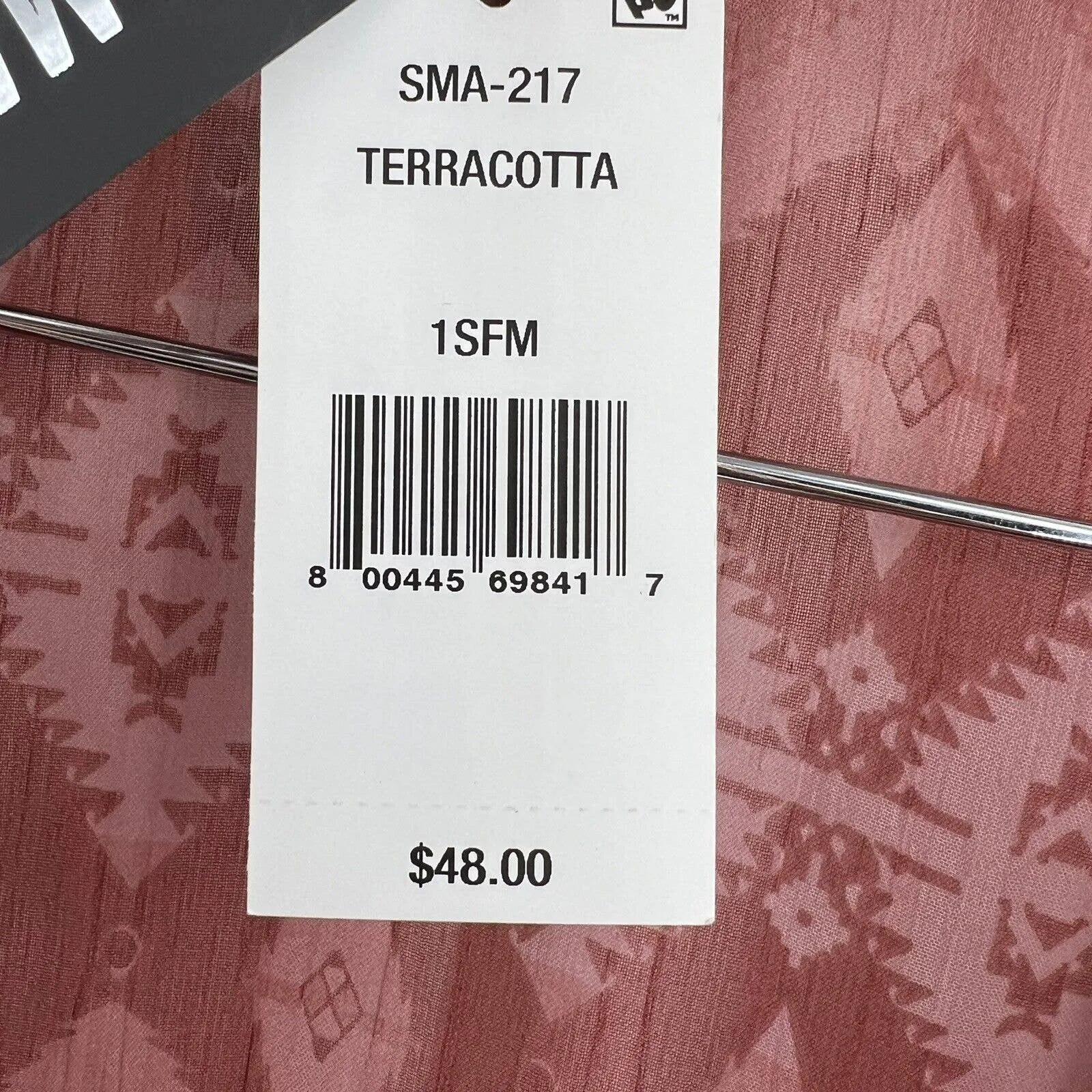 Steve Madden Tie Front Sheer Patterned Kimono Terracotta One‎ Size New - Image 6