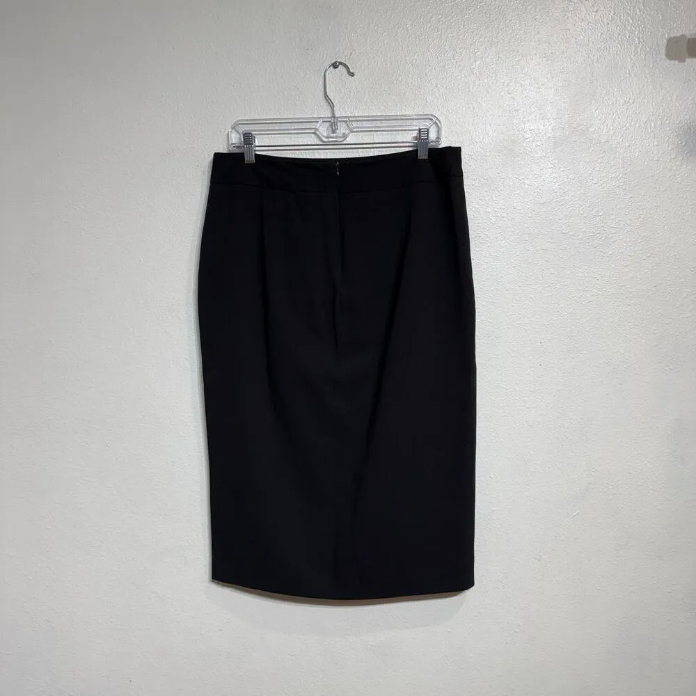 Liz Claiborne Black Midi Pencil Skirt Sz 12 - Image 6