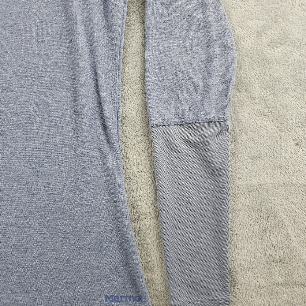 Marmot Jayla Long Sleeve V-Neck T-Shirt Dusk Heather Blue Women's Size Medium - Image 5