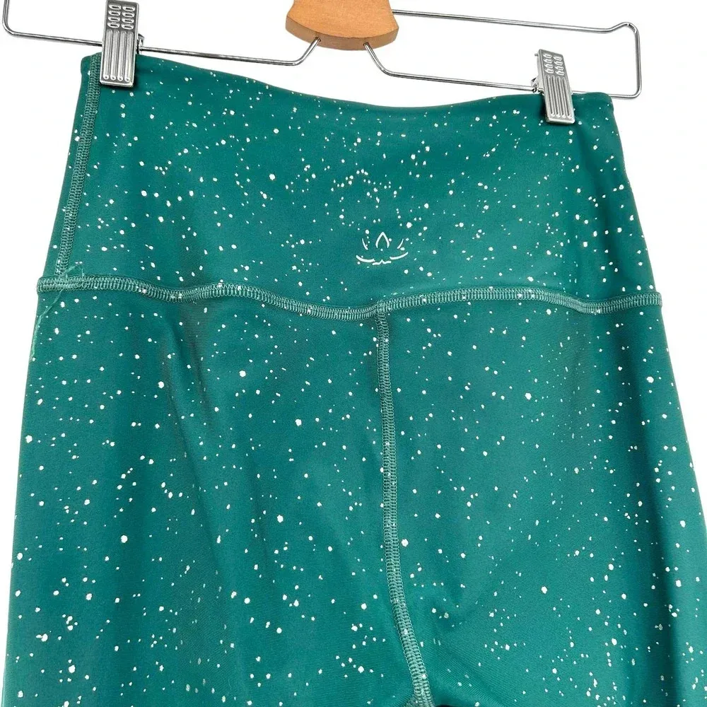 Beyond Yoga Alloy‎ Sparkle High Waisted 7/8 Leggings Green Size Small - Image 5