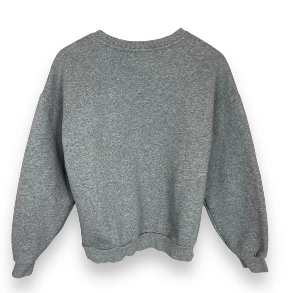 Teddy Bear Sweatshirt Magic is Something You Make Graphic Gray Kawaii Size Large - Image 3