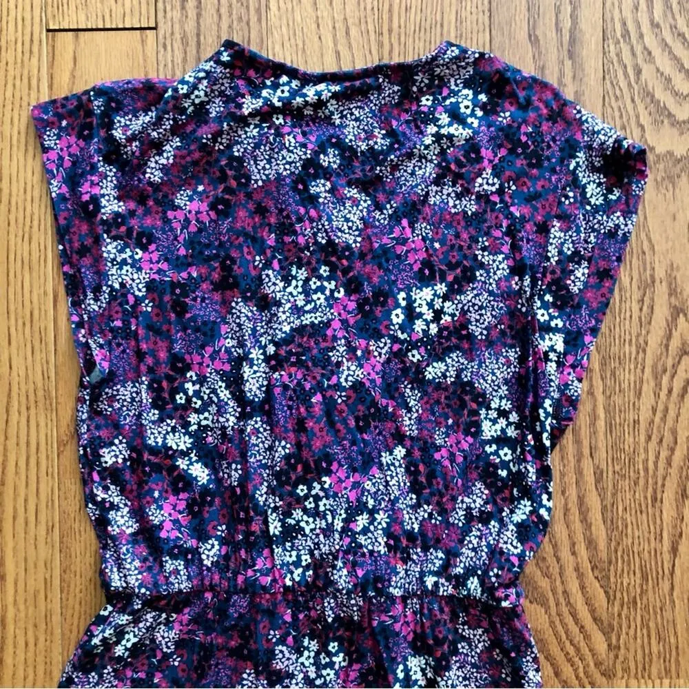 Ted Baker Jersey Faux Wrap Purple Blue Dress Women’s Size 3 (USA 8) - Image 11