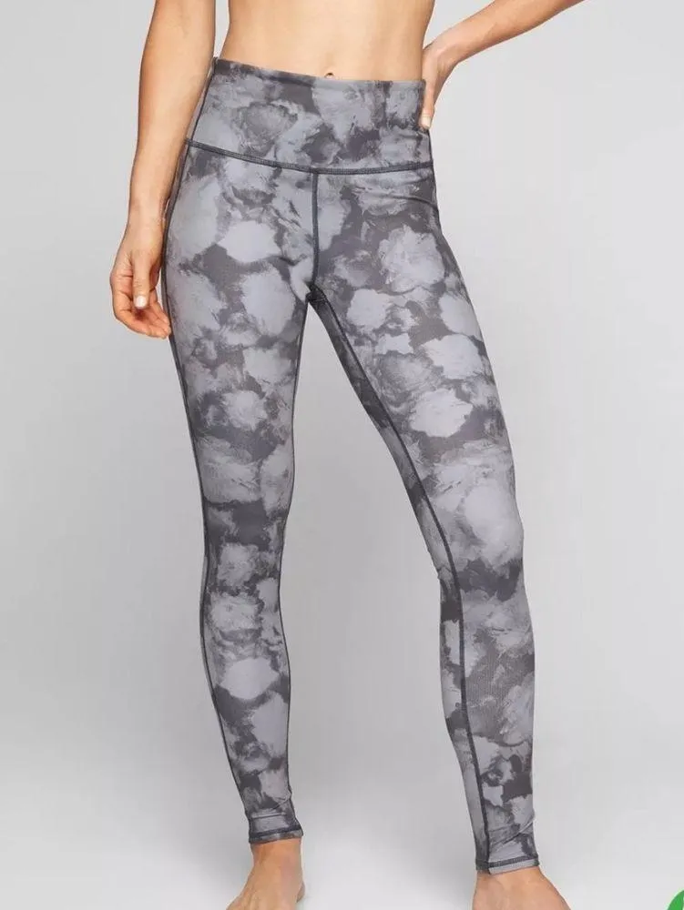Athleta High Rise Floral Crush Chaturanga Tight Leggings Silver Bells Size Small - Image 9