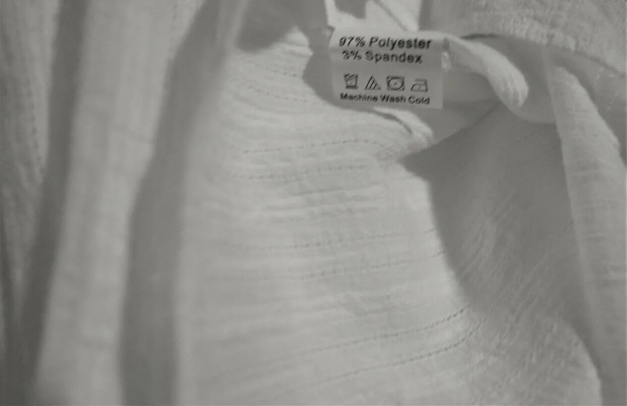 White Ruffle Blouse High Neck Flutter Sleeve Shirt Size XS petite - Image 4