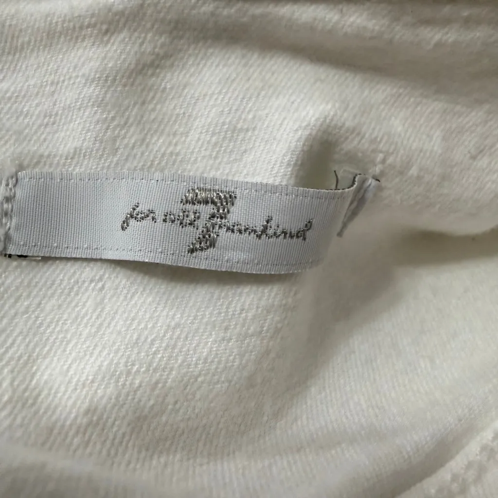 7 For All Mankind White Denim Jean Jacket M Women’s - Image 9