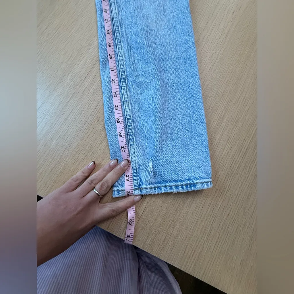 Abercrombie & Fitch the 90s Straight Ultra Hight Rise Denim Jeans Size 26/2R - Image 11