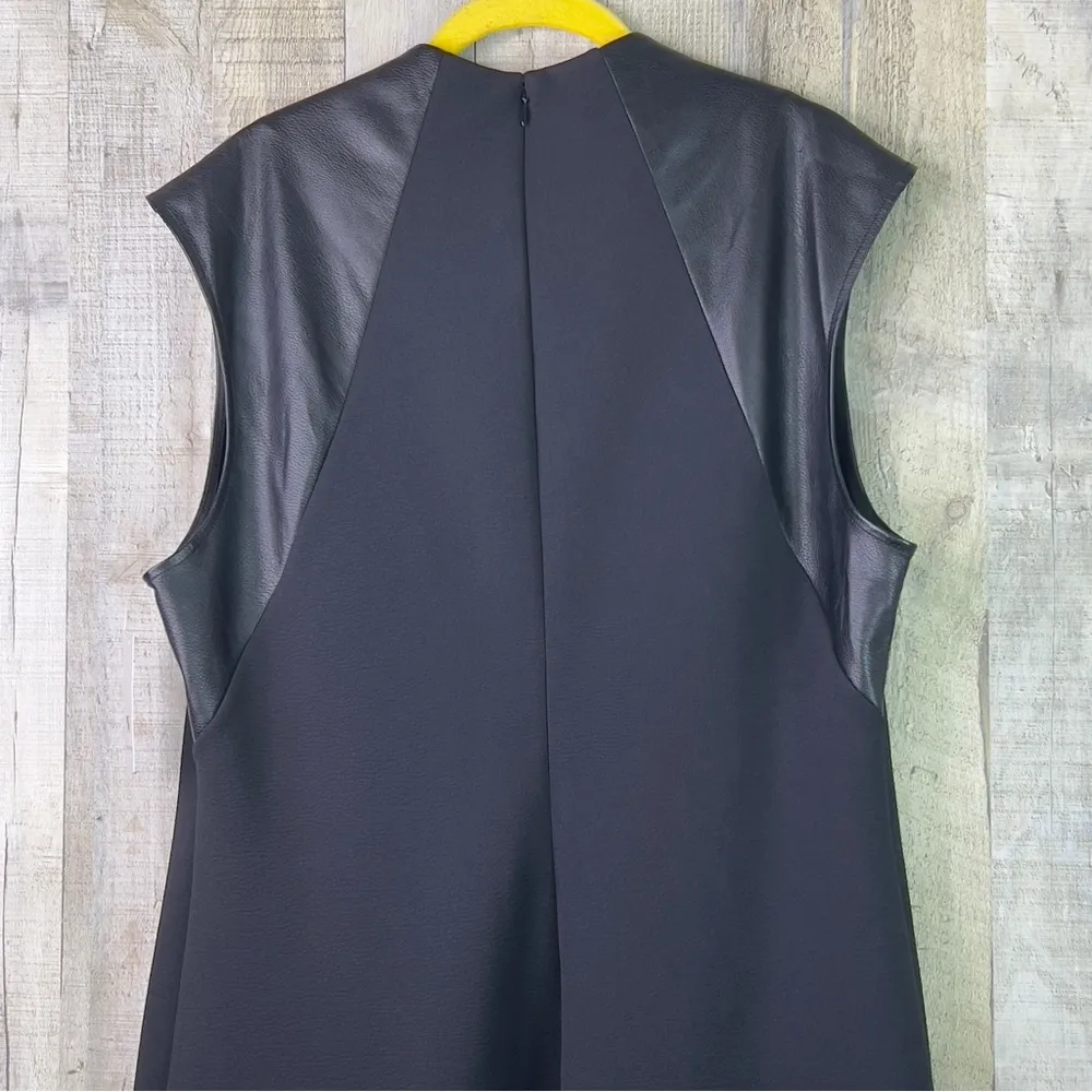 N Natori Women’s 16 Black Sleeveless Jewel Neck Above The Knee Fit & Flare Dress - Image 7