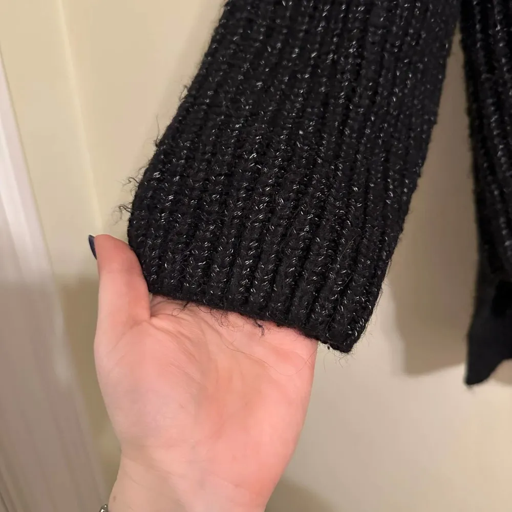 Time and Tru Women's Textured Cowl Neck Sweater in Black Size XXL - Image 8