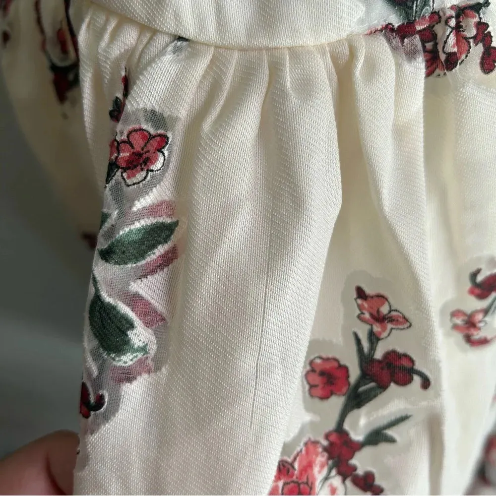 Storia Floral Babydoll Strapless Dress Sz Medium Romantic Coquette - Image 4