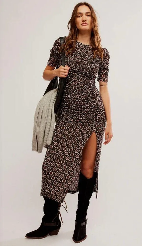 Free People Briella Midi Dress in Black Combo, NWT, Size S - Image 2