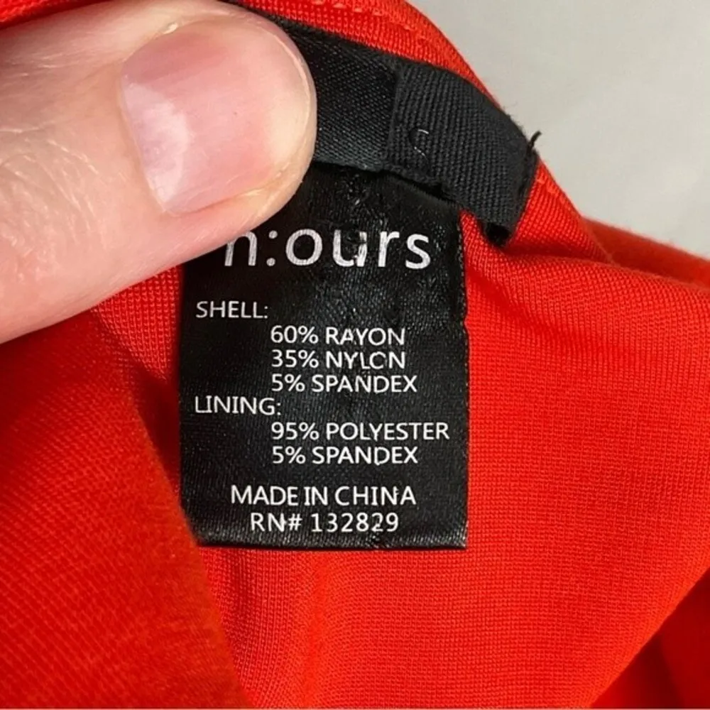 Revolve Savanna Red Dress One Shoulder Poppy Midi H:OURS Sz XS Bodycon Fitted - Image 3