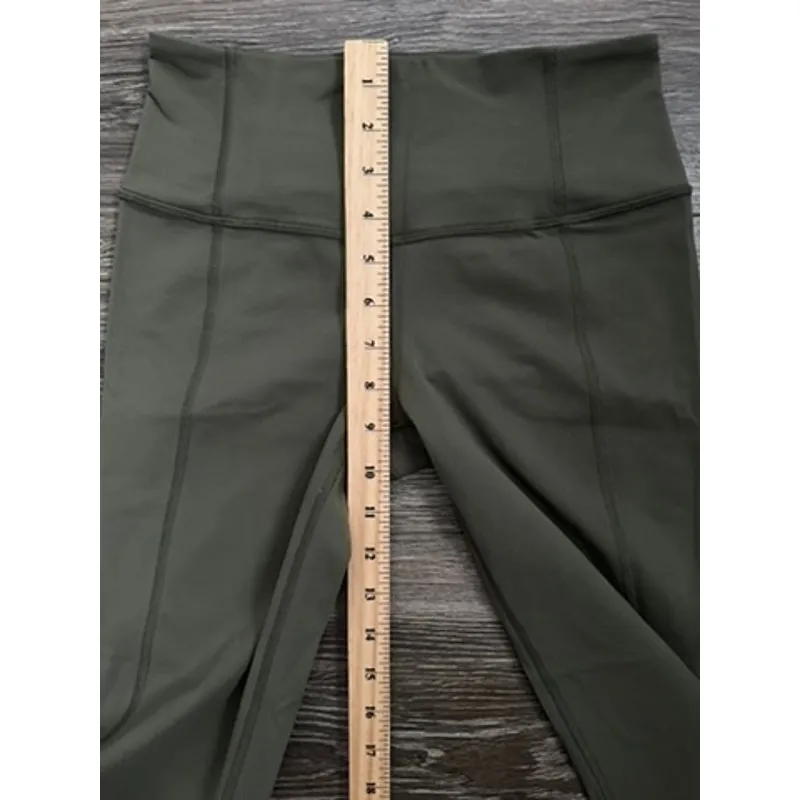Lululemon Gather And Crow Crop Size 4 Green - Image 3