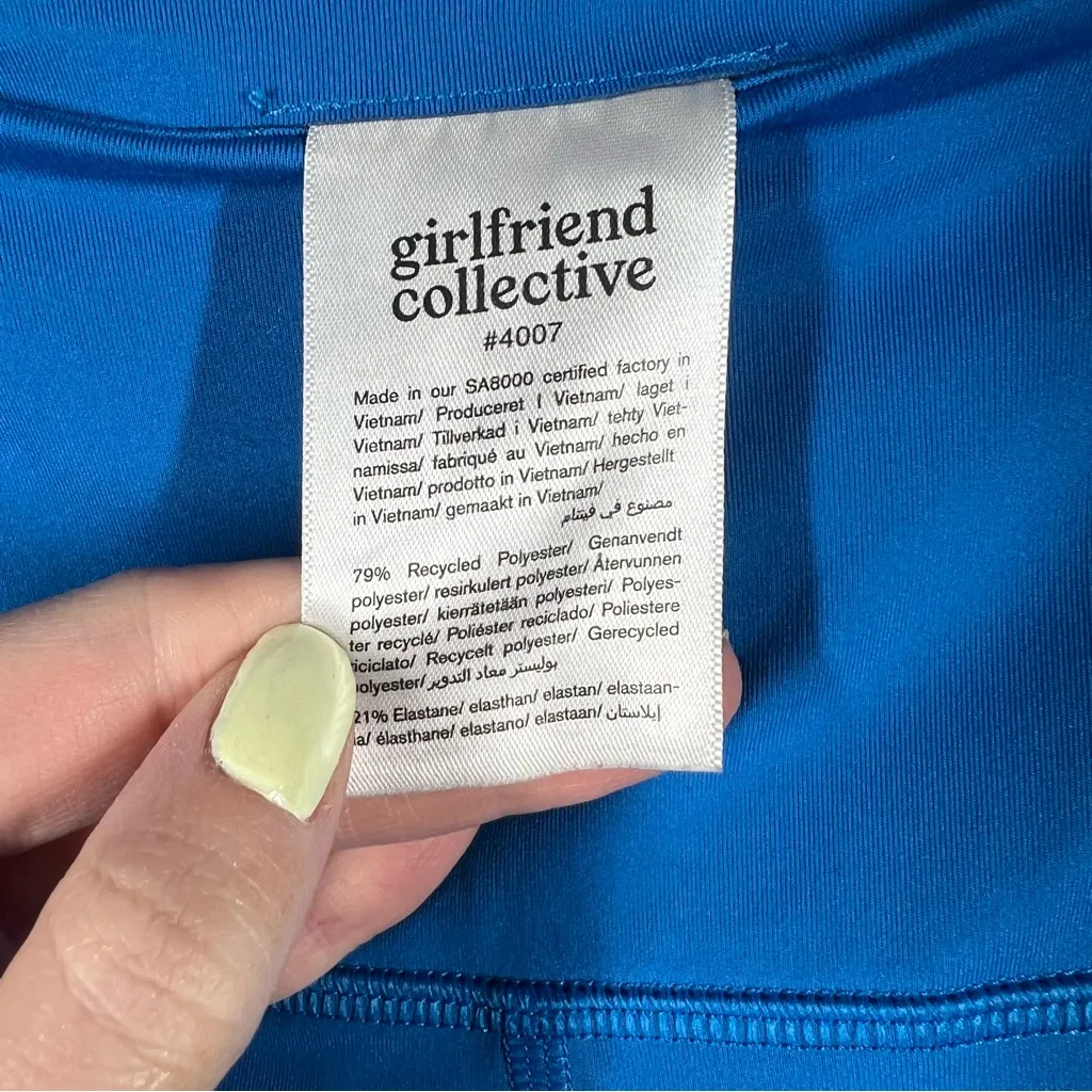 Girlfriend Collective Bright Blue‎ High Rise Leggings - Image 3