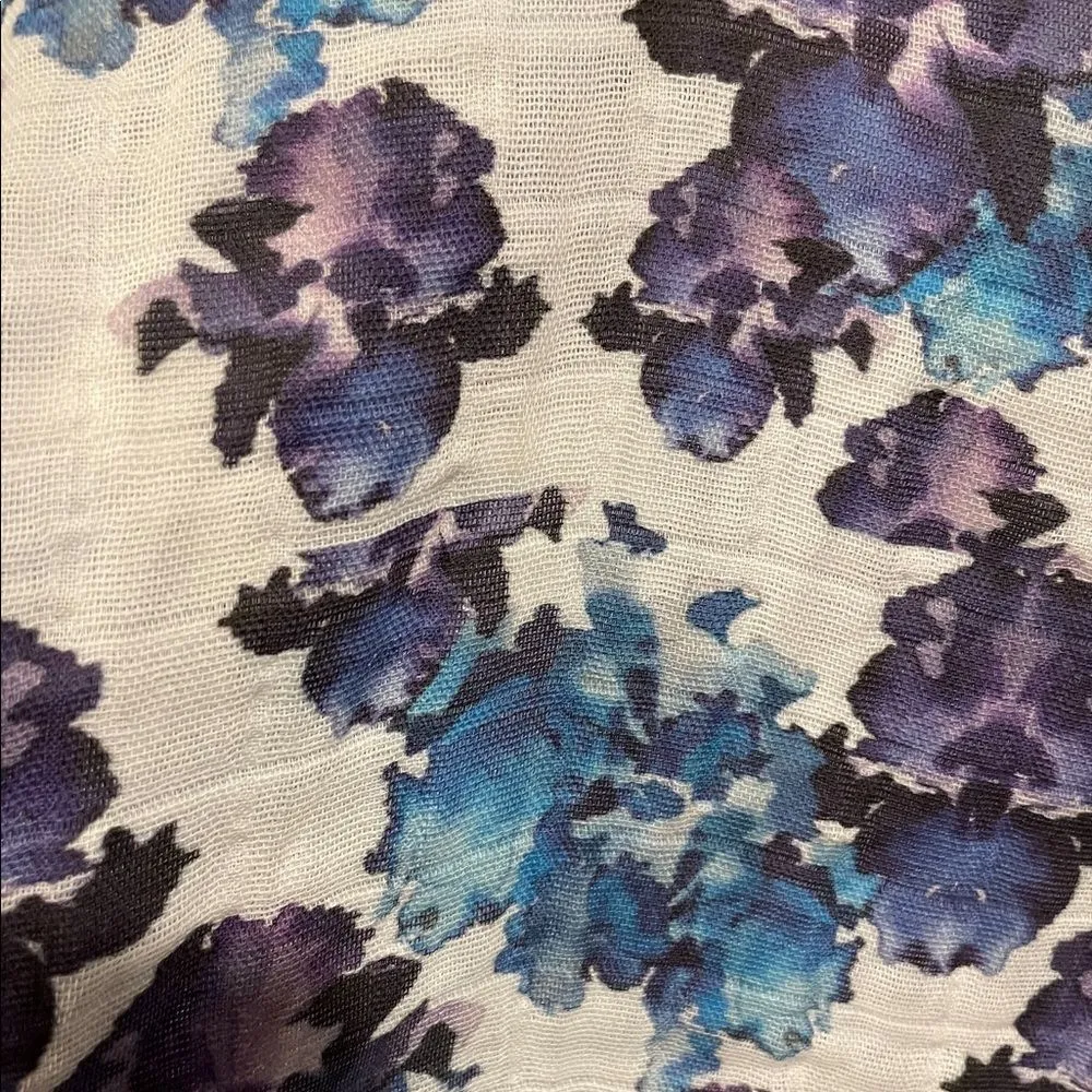 Sarah Klein Custom Blue Purple White Gladiolus Organic Cotton Sateen Dress Size undefined - Image 4