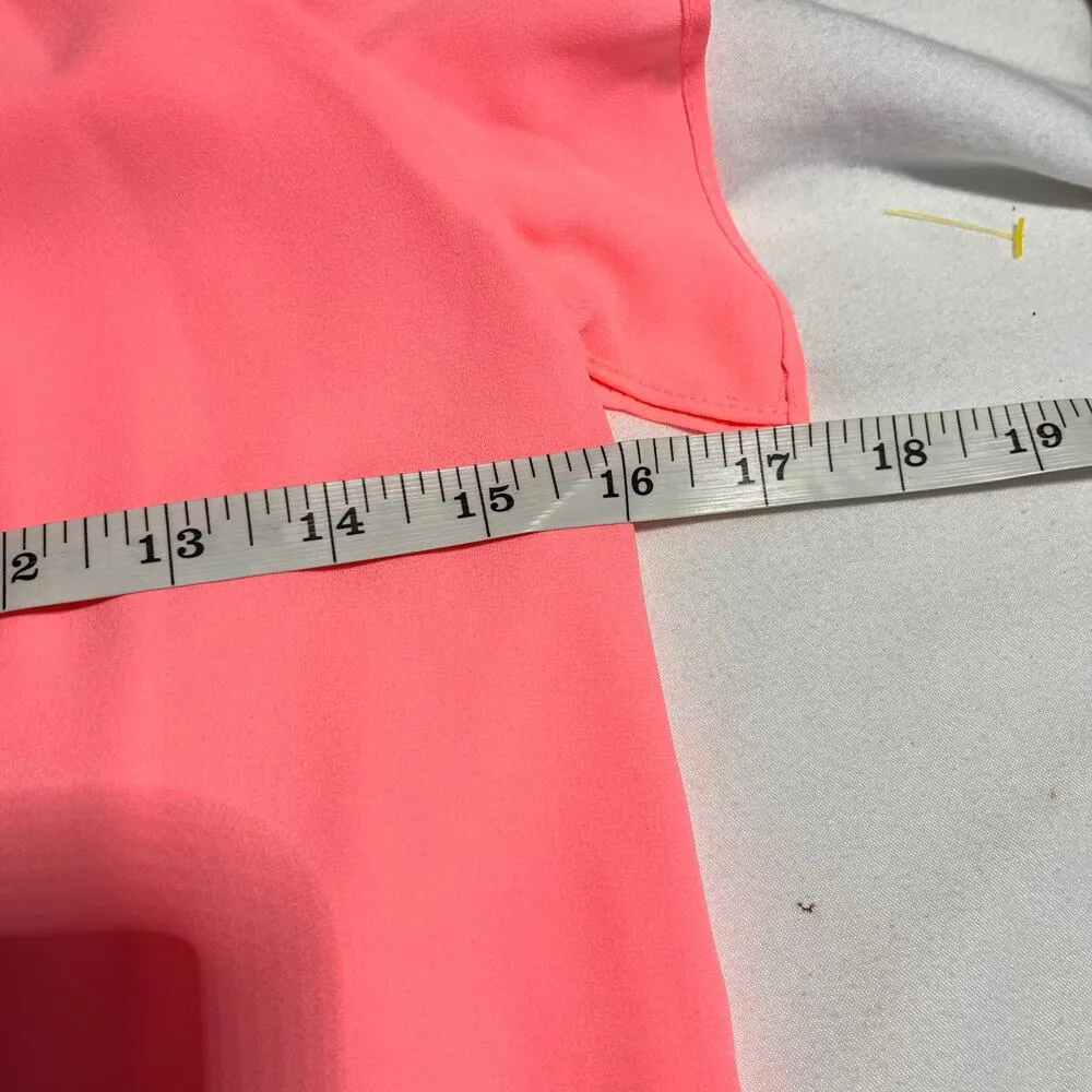 Lilly Pulitzer Sleeveless Ruffle Padma High Neck Top in Pink Cosmo Size XS - Image 2