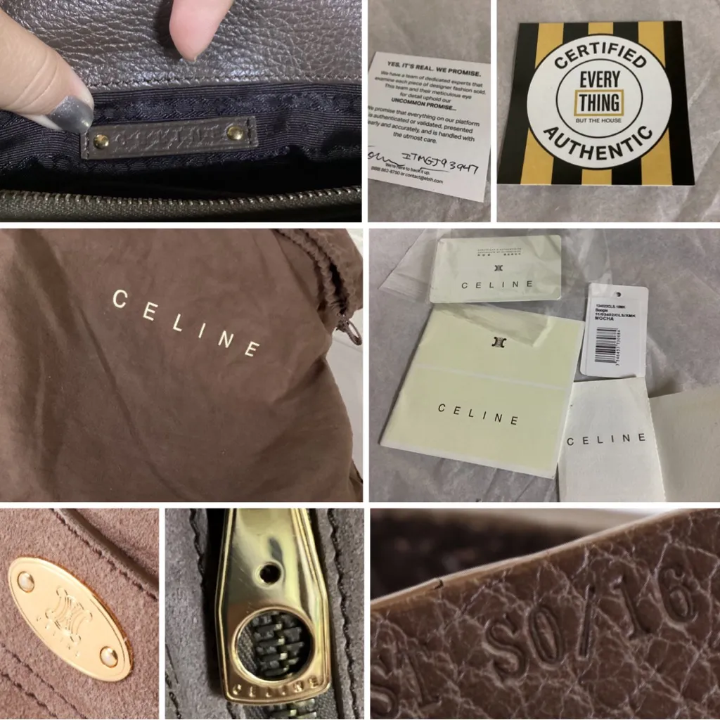 CELINE DISTRESSED SUEDE BROWN/MOCHA "BOOGIE" BAG WITH DUST BAG AND ORIGINAL TAGS - Image 11